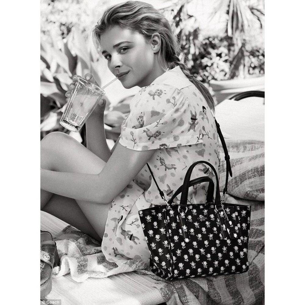 Coach Crosby Carryall Satchel in Floral Crossgrain Leather Crossbody Purse Bag - Picture 1 of 16